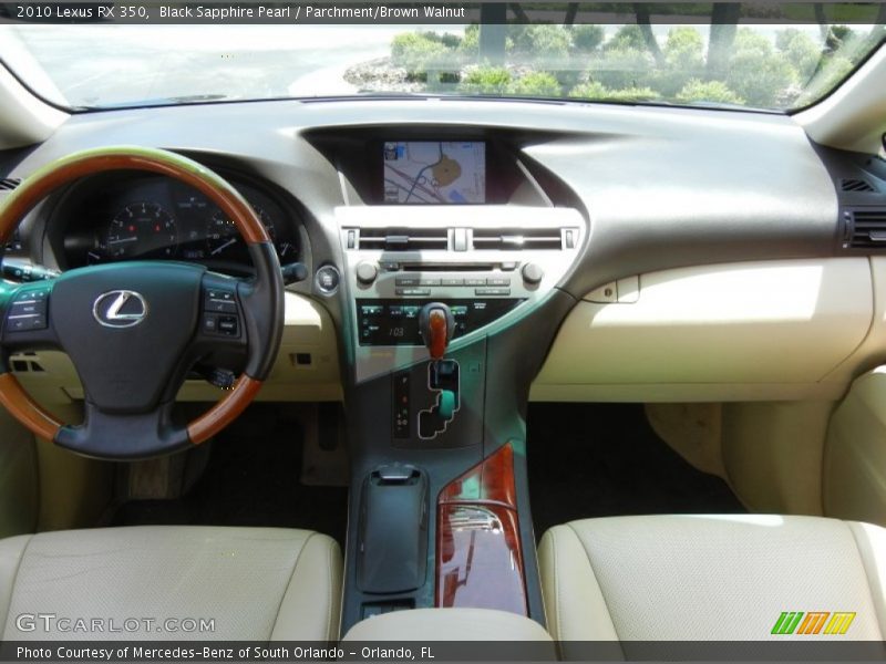 Black Sapphire Pearl / Parchment/Brown Walnut 2010 Lexus RX 350