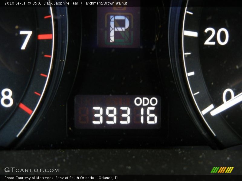 Black Sapphire Pearl / Parchment/Brown Walnut 2010 Lexus RX 350