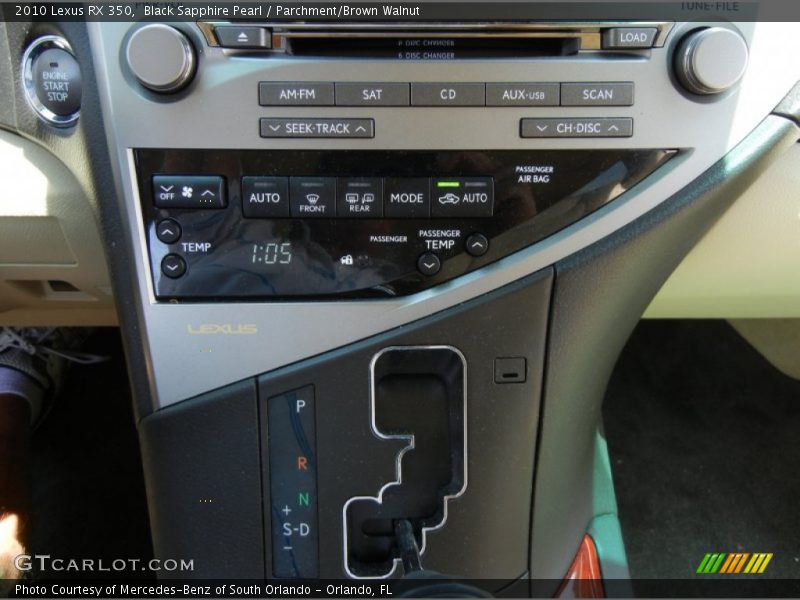 Black Sapphire Pearl / Parchment/Brown Walnut 2010 Lexus RX 350