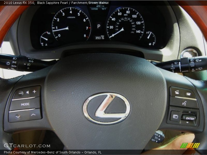 Black Sapphire Pearl / Parchment/Brown Walnut 2010 Lexus RX 350