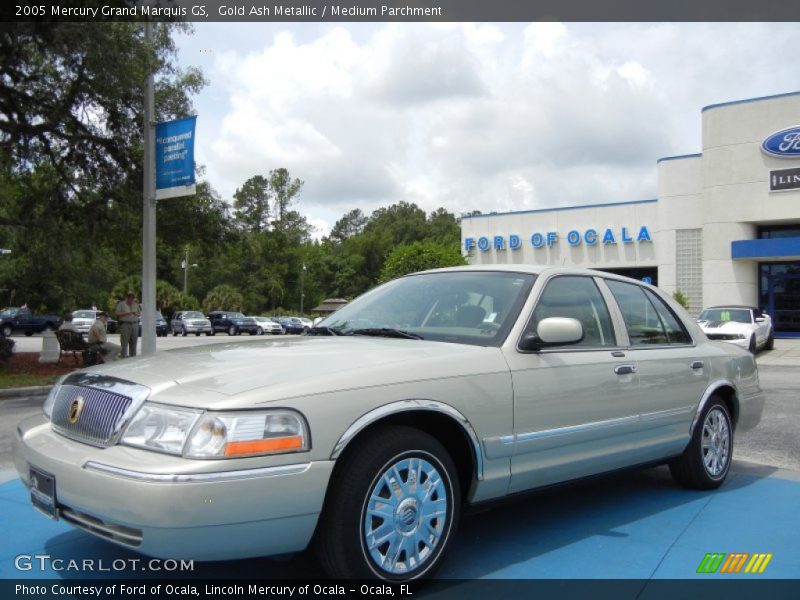 Gold Ash Metallic / Medium Parchment 2005 Mercury Grand Marquis GS