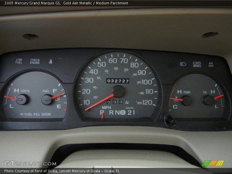 Gold Ash Metallic / Medium Parchment 2005 Mercury Grand Marquis GS