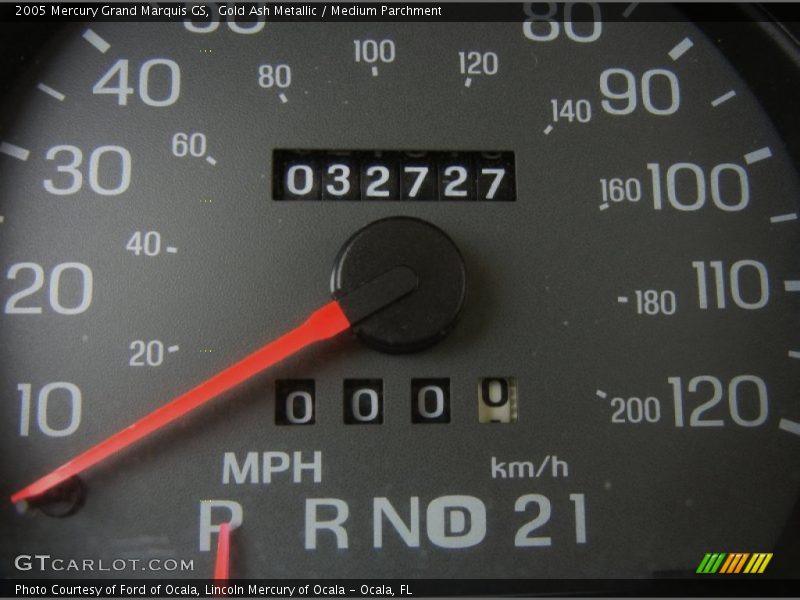 Gold Ash Metallic / Medium Parchment 2005 Mercury Grand Marquis GS