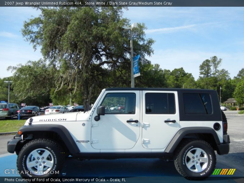 Stone White / Dark Slate Gray/Medium Slate Gray 2007 Jeep Wrangler Unlimited Rubicon 4x4