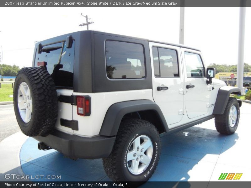 Stone White / Dark Slate Gray/Medium Slate Gray 2007 Jeep Wrangler Unlimited Rubicon 4x4