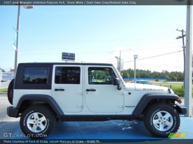 Stone White / Dark Slate Gray/Medium Slate Gray 2007 Jeep Wrangler Unlimited Rubicon 4x4