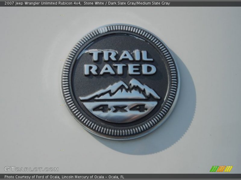 Stone White / Dark Slate Gray/Medium Slate Gray 2007 Jeep Wrangler Unlimited Rubicon 4x4