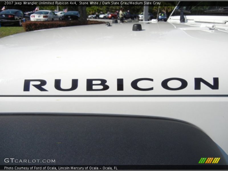 Stone White / Dark Slate Gray/Medium Slate Gray 2007 Jeep Wrangler Unlimited Rubicon 4x4