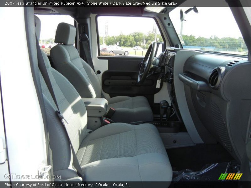 Stone White / Dark Slate Gray/Medium Slate Gray 2007 Jeep Wrangler Unlimited Rubicon 4x4