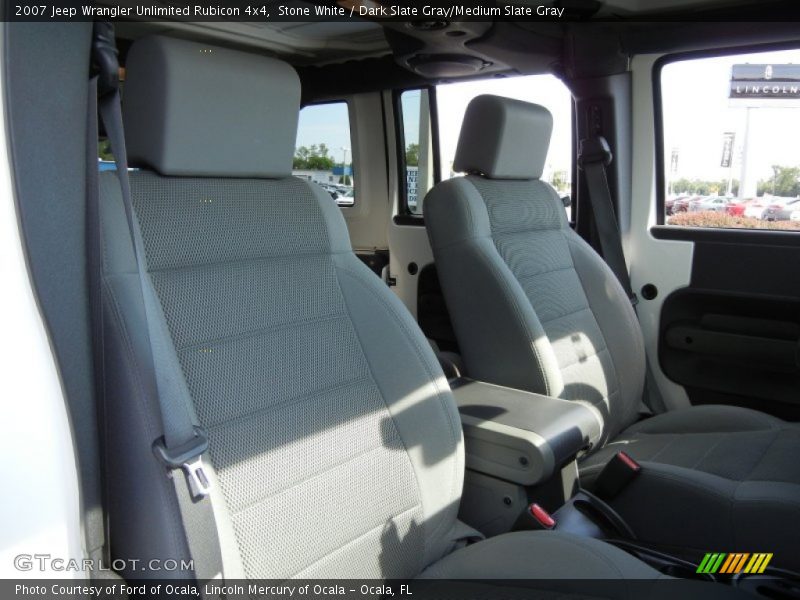 Stone White / Dark Slate Gray/Medium Slate Gray 2007 Jeep Wrangler Unlimited Rubicon 4x4