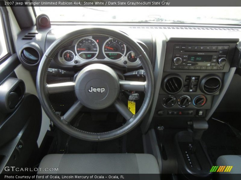 Stone White / Dark Slate Gray/Medium Slate Gray 2007 Jeep Wrangler Unlimited Rubicon 4x4