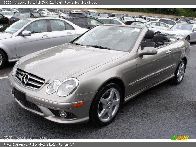Pewter Metallic / Black 2006 Mercedes-Benz CLK 500 Cabriolet