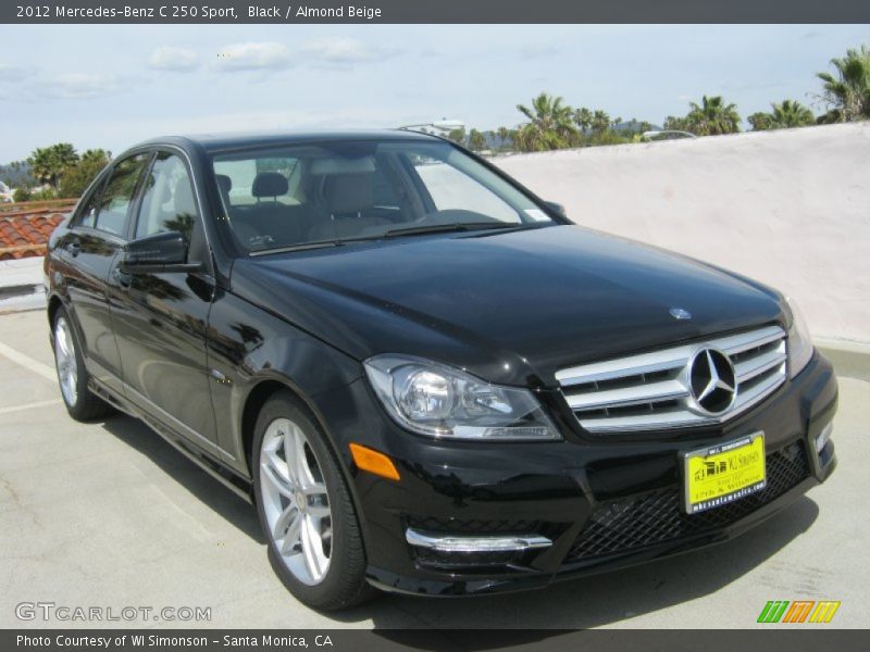 Black / Almond Beige 2012 Mercedes-Benz C 250 Sport