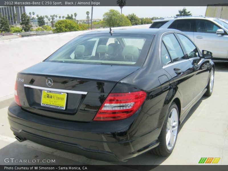 Black / Almond Beige 2012 Mercedes-Benz C 250 Sport
