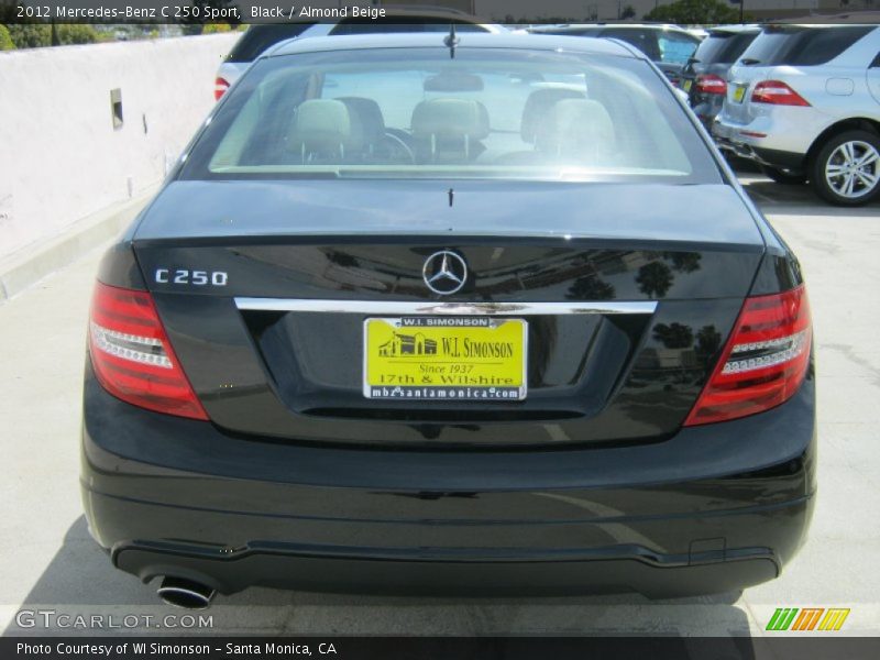 Black / Almond Beige 2012 Mercedes-Benz C 250 Sport