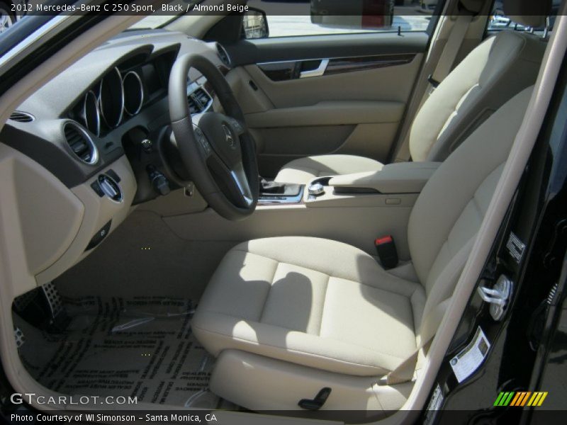 Black / Almond Beige 2012 Mercedes-Benz C 250 Sport