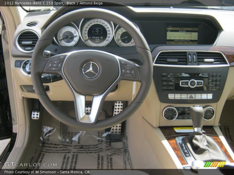 Black / Almond Beige 2012 Mercedes-Benz C 250 Sport