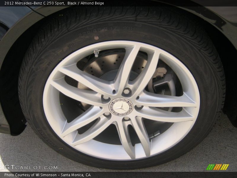 Black / Almond Beige 2012 Mercedes-Benz C 250 Sport