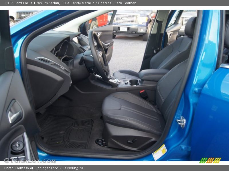  2012 Focus Titanium Sedan Charcoal Black Leather Interior
