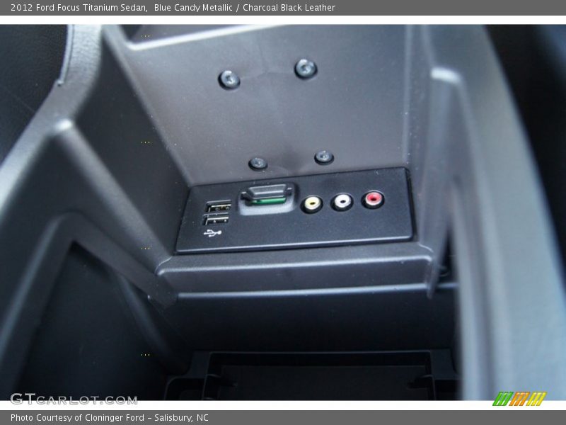 Blue Candy Metallic / Charcoal Black Leather 2012 Ford Focus Titanium Sedan