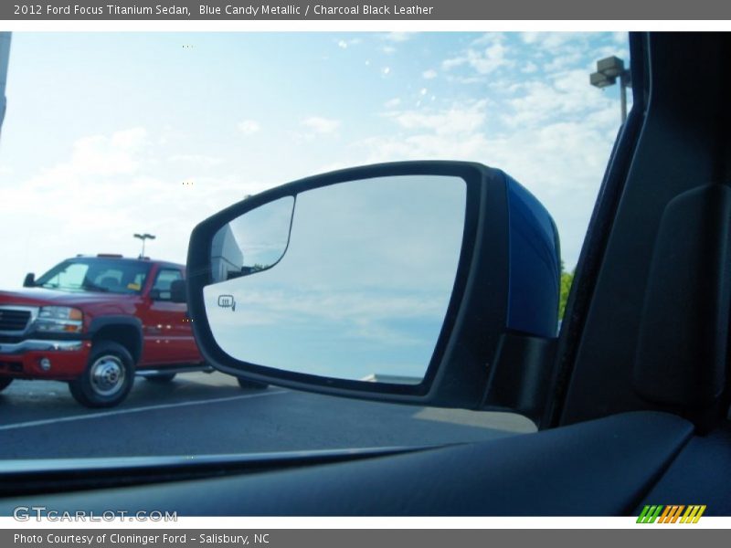 Blue Candy Metallic / Charcoal Black Leather 2012 Ford Focus Titanium Sedan