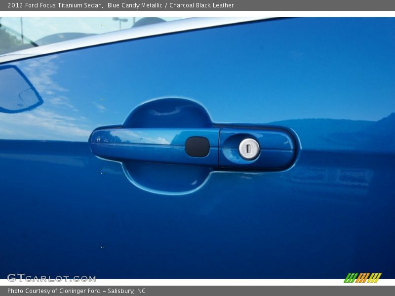 Blue Candy Metallic / Charcoal Black Leather 2012 Ford Focus Titanium Sedan