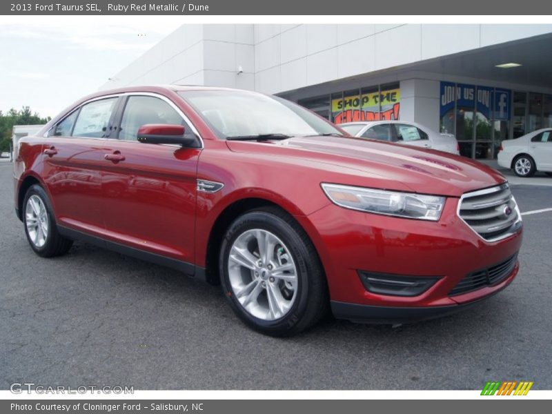 Ruby Red Metallic / Dune 2013 Ford Taurus SEL