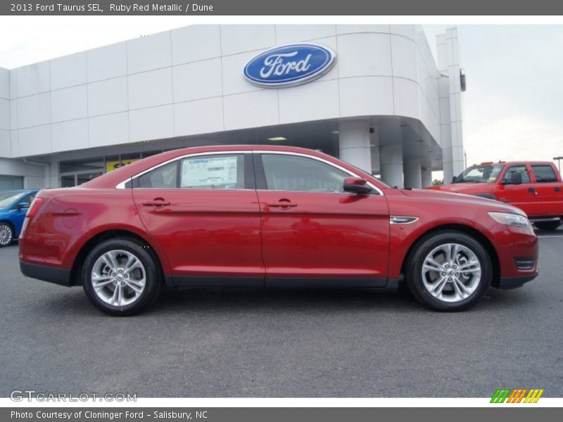 Ruby Red Metallic / Dune 2013 Ford Taurus SEL