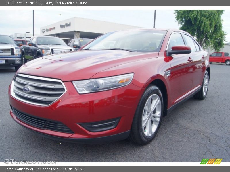 Ruby Red Metallic / Dune 2013 Ford Taurus SEL