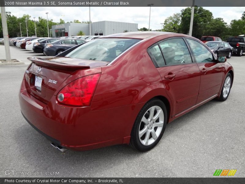 Sonoma Sunset Metallic / Charcoal Black 2008 Nissan Maxima 3.5 SE