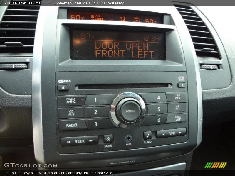 Sonoma Sunset Metallic / Charcoal Black 2008 Nissan Maxima 3.5 SE