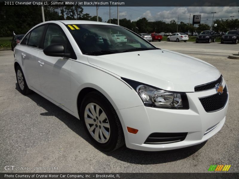 Summit White / Jet Black/Medium Titanium 2011 Chevrolet Cruze LS