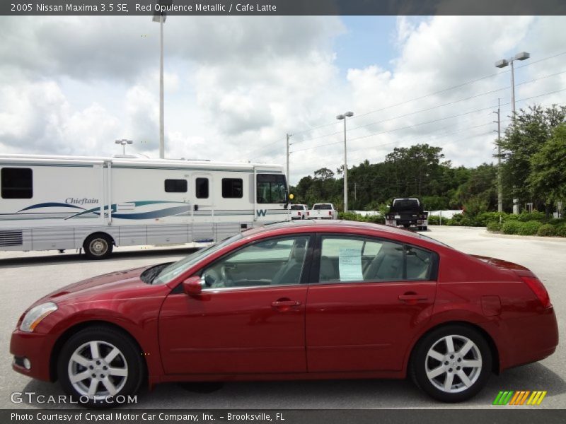 Red Opulence Metallic / Cafe Latte 2005 Nissan Maxima 3.5 SE