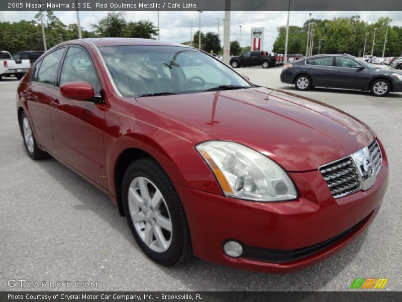 Red Opulence Metallic / Cafe Latte 2005 Nissan Maxima 3.5 SE