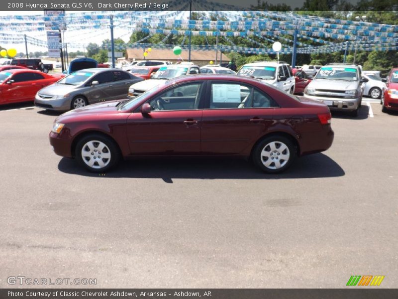 Dark Cherry Red / Beige 2008 Hyundai Sonata GLS V6