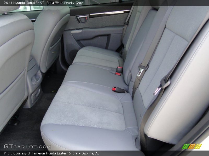 Frost White Pearl / Gray 2011 Hyundai Santa Fe SE