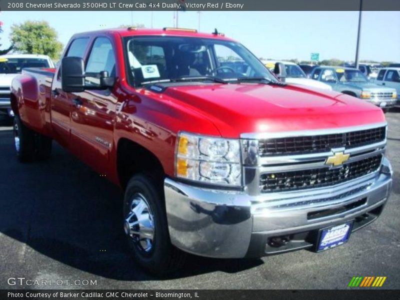 Victory Red / Ebony 2008 Chevrolet Silverado 3500HD LT Crew Cab 4x4 Dually