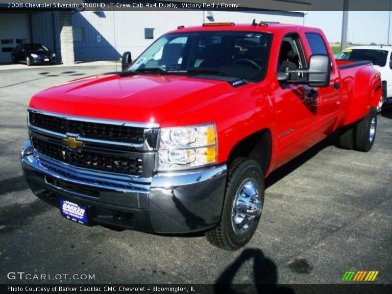 Victory Red / Ebony 2008 Chevrolet Silverado 3500HD LT Crew Cab 4x4 Dually
