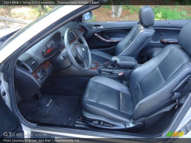 Titanium Silver Metallic / Black 2004 BMW 3 Series 325i Convertible