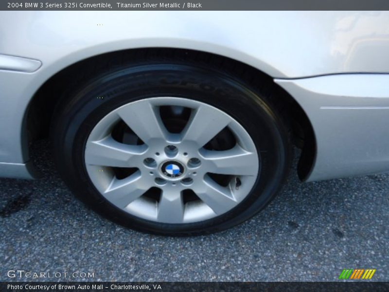 Titanium Silver Metallic / Black 2004 BMW 3 Series 325i Convertible