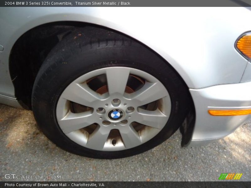 Titanium Silver Metallic / Black 2004 BMW 3 Series 325i Convertible