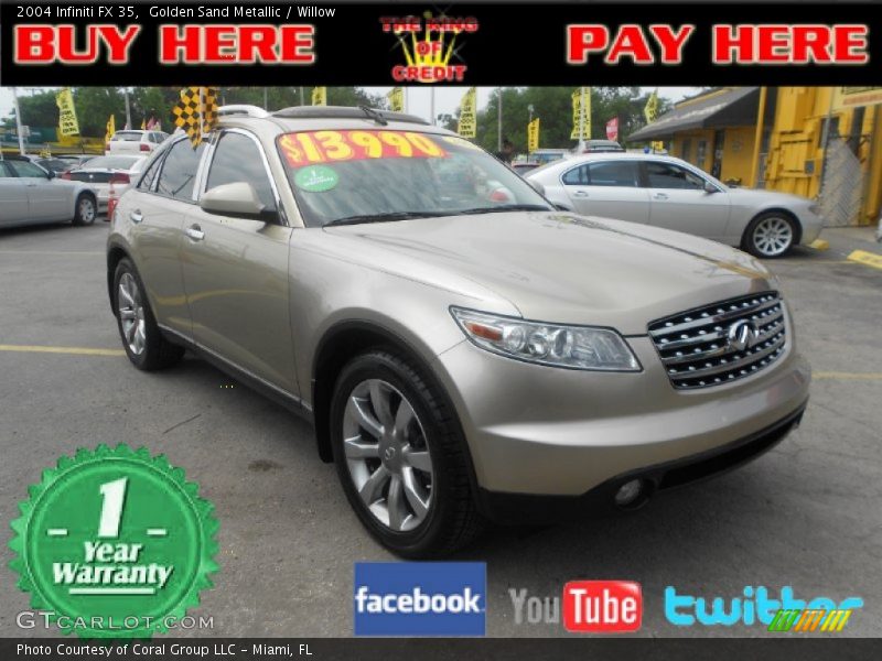 Golden Sand Metallic / Willow 2004 Infiniti FX 35