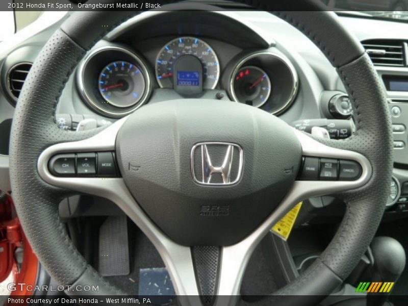 Orangeburst Metallic / Black 2012 Honda Fit Sport