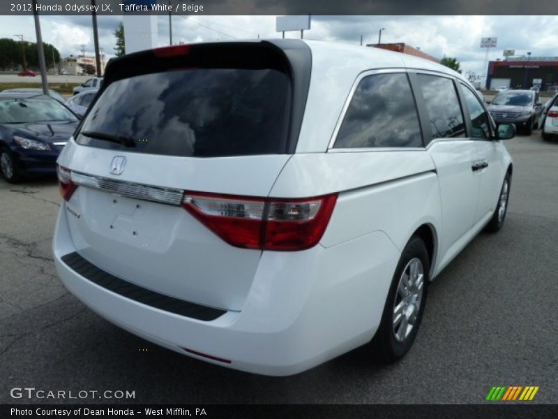 Taffeta White / Beige 2012 Honda Odyssey LX
