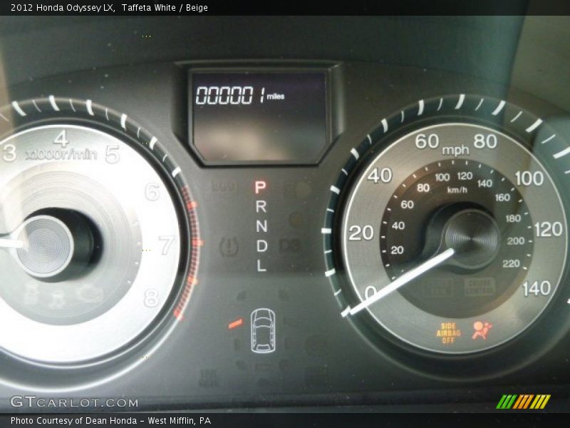Taffeta White / Beige 2012 Honda Odyssey LX