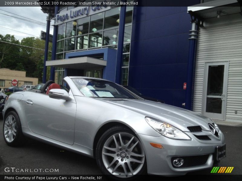 Iridium Silver Metallic / Black/Red 2009 Mercedes-Benz SLK 300 Roadster