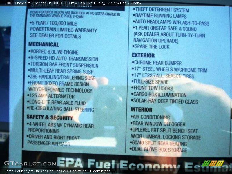 Victory Red / Ebony 2008 Chevrolet Silverado 3500HD LT Crew Cab 4x4 Dually