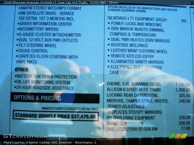 Victory Red / Ebony 2008 Chevrolet Silverado 3500HD LT Crew Cab 4x4 Dually