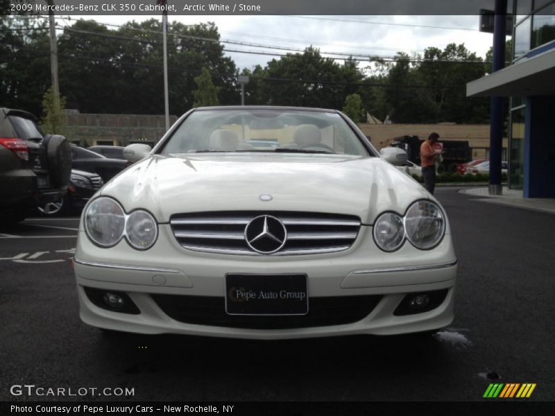 Arctic White / Stone 2009 Mercedes-Benz CLK 350 Cabriolet