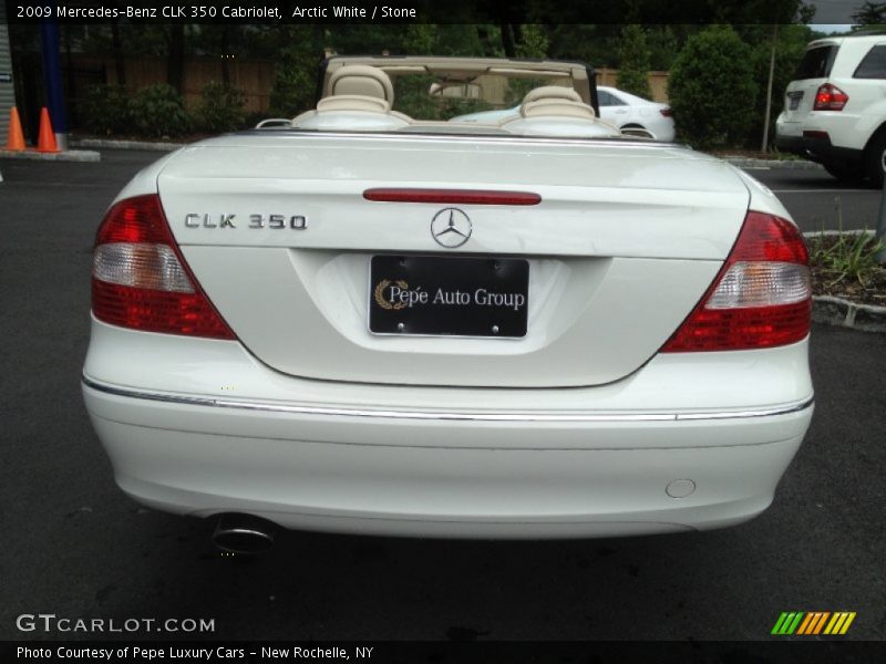 Arctic White / Stone 2009 Mercedes-Benz CLK 350 Cabriolet